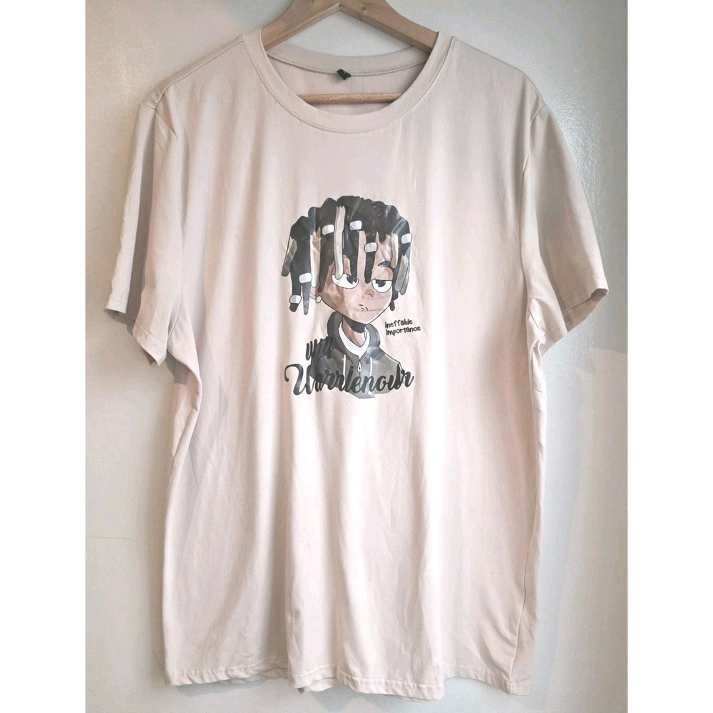 Boys Casual Outdoor T-Shirt Short Sleeve Crew Neck Size XL Cream